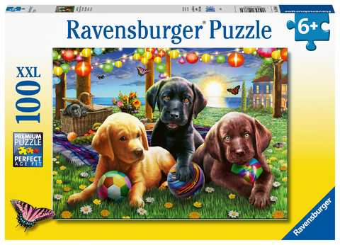 Ravensburger Kinderpuzzle - 12886 Hunde Picknick - Tier-Puzzle f&uuml;r Kinder ab 6 Jahren, mit 100 Teilen im XXL-Format