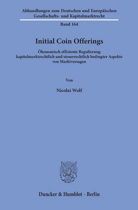 Initial Coin Offerings. - Nicolai Wolf