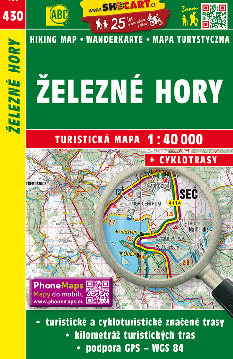 Železn&eacute; hory / Eisengebirge (Wander - Radkarte 1:40.000)