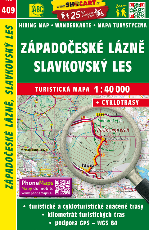 Z&aacute;padočesk&eacute; l&aacute;zně, Slavkovsk&yacute; les / Westb&ouml;hmische B&auml;der, Kaiserwald (Wander - Radkarte 1:40.000)