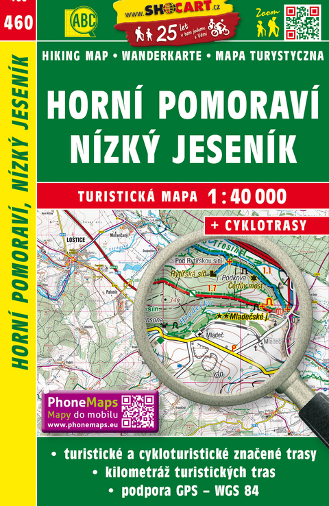 Horn&iacute; Pomorav&iacute;, N&iacute;zk&yacute; Jesen&iacute;k / Oberer Marchtal, Niederes Gesenke (Wander - Radkarte 1:40.000)