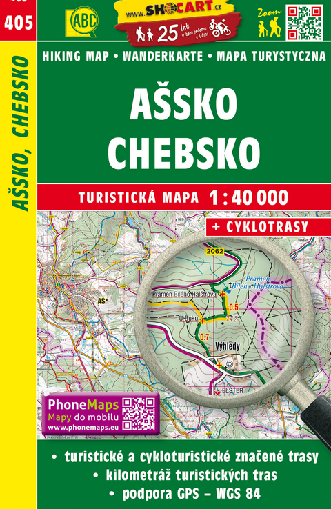 A&scaron;sko, Chebsko / Asch, Eger Umgebung (Wander - Radkarte 1:40.000)