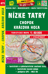 N&iacute;zke Tatry, Chopok, Kr&aacute;ľova Hoľa / Niedere Tatra - Chopok, Kr&aacute;ľova Hoľa (Wander - Radkarte 1:40.000)