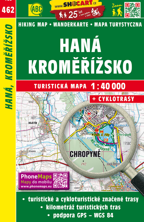 Han&aacute;, Kroměř&iacute;žsko / Hanna, Kremsier (Wander - Radkarte 1:40.000)