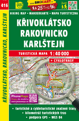 Křivokl&aacute;tsko, Rakovnicko, Karl&scaron;tejn / P&uuml;rglitz, Rakonitz, Karlstein (Wander - Radkarte 1:40.000)