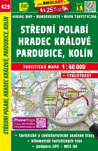 Střední Polabí, Hradec Králové, Pardubice, Kolín / Mittleres Elbland, Königgrätz, Pardubitz, Kolin (Wander - Radkarte 1:40.000)