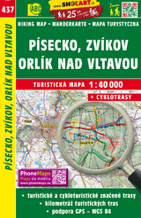 P&iacute;secko, Zv&iacute;kov, Orl&iacute;k nad Vltavou / Pisek, Zwickau, Orl&iacute;k (Moldau) (Wander - Radkarte 1:40.000)