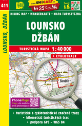 Lounsko, Džb&aacute;n / Laun, Krugwald (Wander - Radkarte 1:40.000)