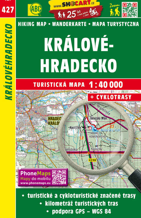 Kr&aacute;lov&eacute;hradecko / K&ouml;niggr&auml;z (Wander - Radkarte 1:40.000)