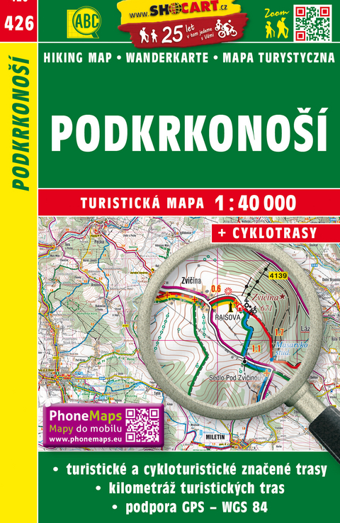 Podkrkono&scaron;&iacute; / Riesengebirgs-Vorland (Wander - Radkarte 1:40.000)