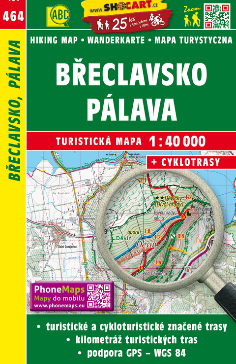 Břeclavsko, P&aacute;lava / Lundenburg, Pollauer Berge (Wander - Radkarte 1:40.000)