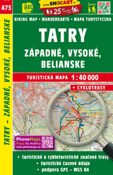 Tatry - Z&aacute;padn&eacute;, Vysok&eacute;, Beliansk&eacute; / Tatra - Westliche, Hohe, Belaer (Wander - Radkarte 1:40.000)