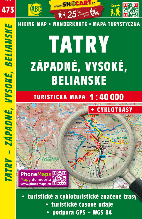 Tatry - Z&aacute;padn&eacute;, Vysok&eacute;, Beliansk&eacute; / Tatra - Westliche, Hohe, Belaer (Wander - Radkarte 1:40.000)