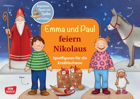 Emma und Paul feiern Nikolaus. Erzählschienen-Figurenset, m. 1 Beilage - Monika Lehner
