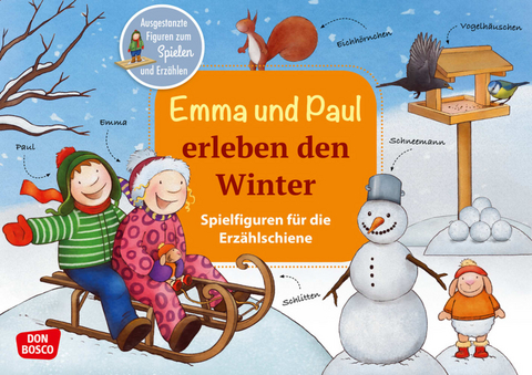 Emma und Paul erleben den Winter. Erzählschienen-Figurenset, m. 1 Beilage - Monika Lehner