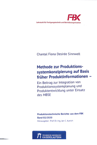 Methode zur Produktionssystemkonzipierung auf Basis früher Produktinformationen