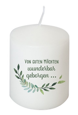 Kerze Von guten Mächten wunderbar geborgen...