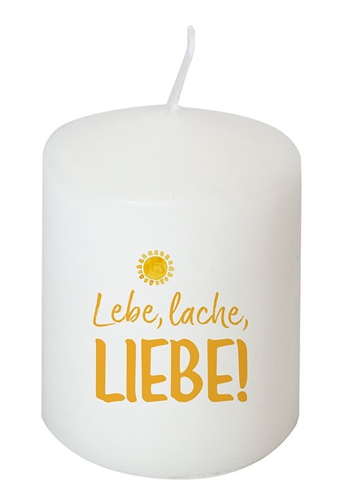 Kerze Lebe, lache, liebe! - 