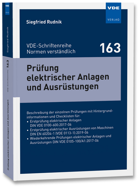 Pr&uuml;fung elektrischer Anlagen und Ausr&uuml;stungen - Siegfried Rudnik
