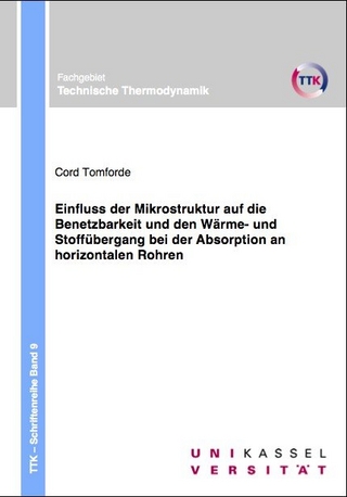 Einfluss der Mikrostruktur auf die Benetzbarkeit und den Wärme- und Stoffübergang bei der Absorption an horizontalen Rohren