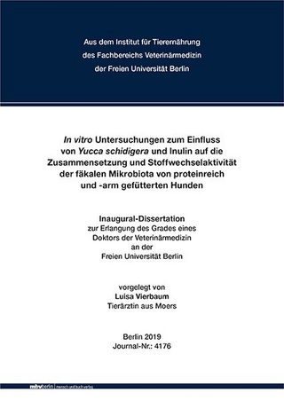 In vitro Untersuchungen zum Einfluss von Yucca schidigera und Inulin auf die Zusammensetzung und Stoffwechselaktivität der fäkalen Mikrobiota von proteinreich und -arm gefütterten Hunden