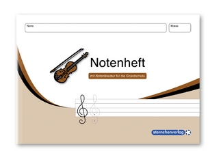 Notenheft mit Notenlineatur für die Grundschule