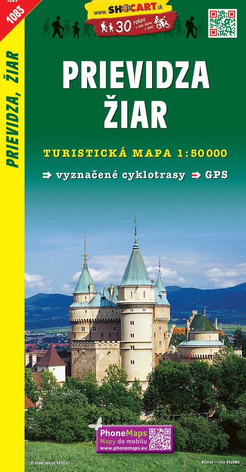 Prievidza, Žiar / Priwitz, Heiligenkreuz (Wander - Radkarte 1:50.000)