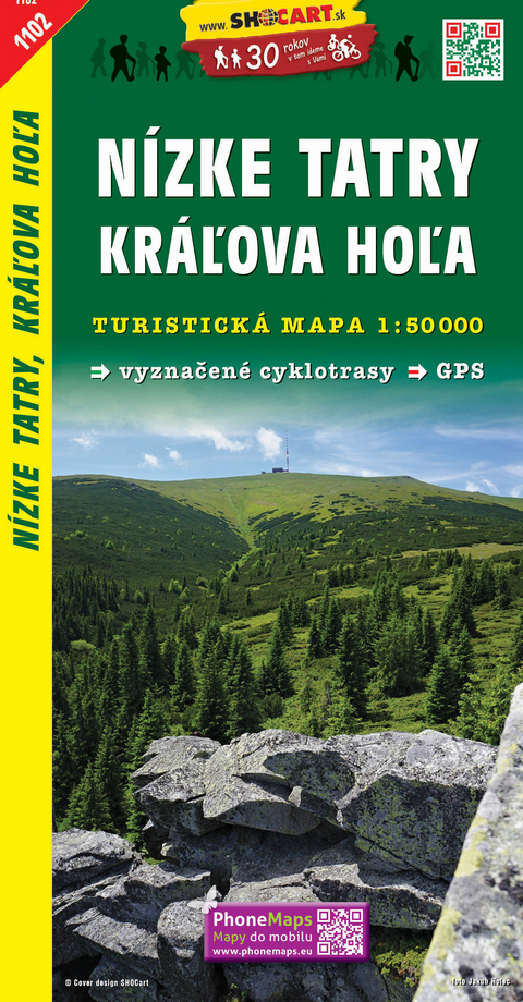 N&iacute;zk&eacute; Tatry, Kr&aacute;ľova Hoľa / Niedere Tatra, K&ouml;nigsberg (Wander - Radkarte 1:50.000)