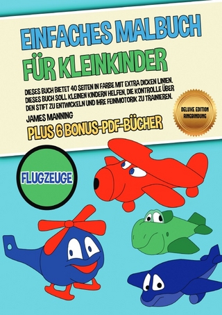 Einfaches Malbuch für Kleinkinder (Flugzeuge) Deluxe Edition - Ringbindung
