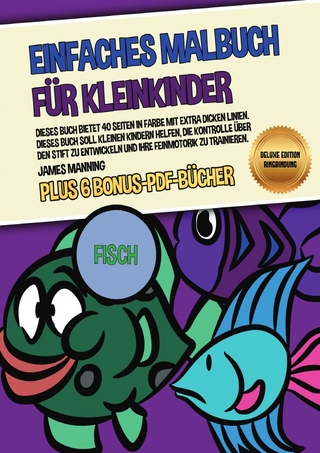 Einfaches Malbuch für Kleinkinder (Fisch) Deluxe Edition - Ringbindung