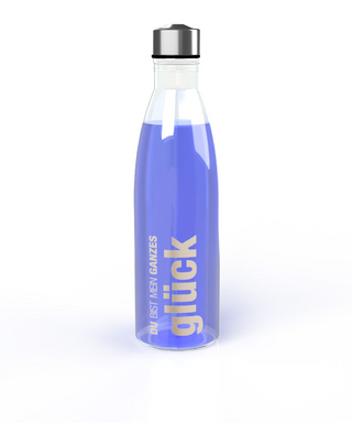 Du bist mein ganzes GLÜCK - Glasflasche (durchsichtig)