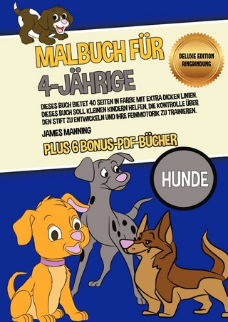 Malbuch für 4-Jährige (Hunde) Deluxe Edition - Ringbindung