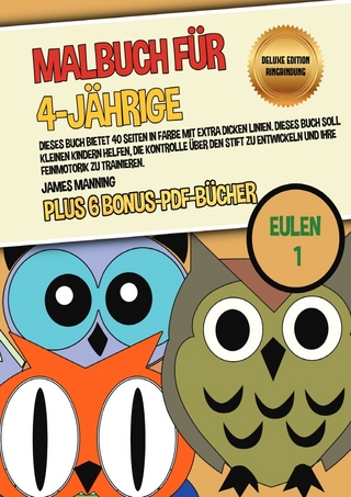 Malbuch für 4-Jährige (Eulen 1) Deluxe Edition - Ringbindung