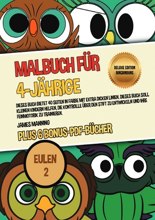 Malbuch für 4-Jährige (Eulen 2) Deluxe Edition - Ringbindung