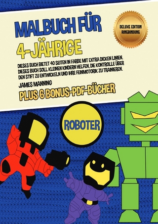 Malbuch für 4-Jährige (Roboter) Deluxe Edition - Ringbindung
