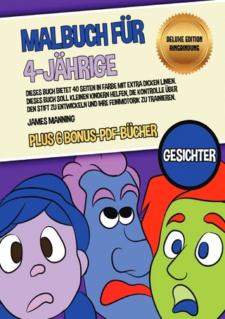 Malbuch für 4-Jährige (Gesichter) Deluxe Edition - Ringbindung