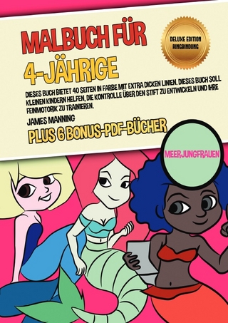 Malbuch für 4-Jährige (Meerjungfrauen) Deluxe Edition - Ringbindung