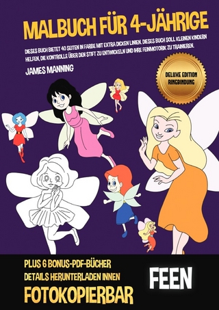 Malbuch für 4-Jährige (Feen) Deluxe Edition - Ringbindung
