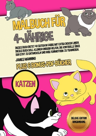 Malbuch für 4-Jährige (Katzen) Deluxe Edition - Ringbindung