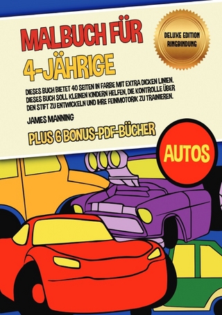 Malbuch für 4-Jährige (Autos) Deluxe Edition - Ringbindung