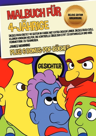 Malbuch für 4-Jährige (Gesichter) Deluxe Edition - Ringbindung