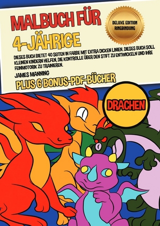 Malbuch für 4-Jährige (Drachen) Deluxe Edition - Ringbindung