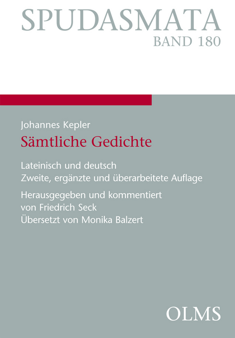 Johannes Kepler - S&auml;mtliche Gedichte - Johannes Kepler