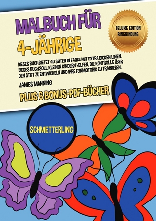 Malbuch für 4-Jährige (Schmetterling) Deluxe Edition - Ringbindung