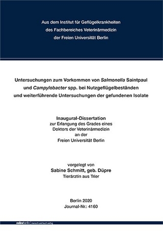 Untersuchungen zum Vorkommen von Salmonella Saintpaul und Campylobacter spp. bei Nutzgeflügelbeständen und weiterführende Untersuchungen der gefundenen Isolate
