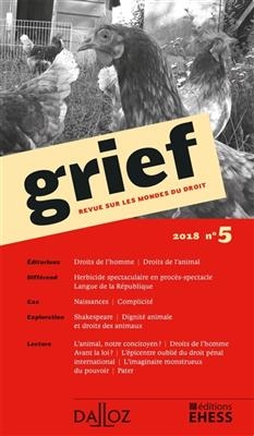 Grief : revue sur les mondes du droit, n° 5