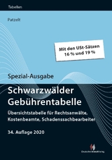Spezial-Ausgabe Schwarzwälder Gebührentabelle - Georg Patzelt