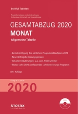 Tabelle, Gesamtabzug 2020 Monat - Sonderausgabe Juli - 