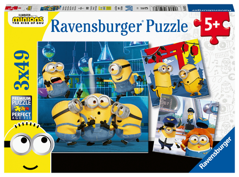 Ravensburger Kinderpuzzle - 05082 Witzige Minions - Puzzle f&uuml;r Kinder ab 5 Jahren, mit 3x49 Teilen