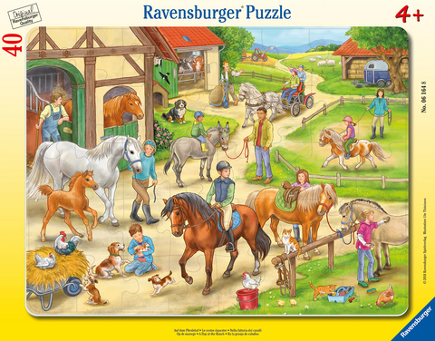 Ravensburger Kinderpuzzle - 06164 Auf dem Pferdehof - Rahmenpuzzle f&uuml;r Kinder ab 4 Jahren, mit 40 Teilen